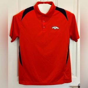 Denver Broncos Polo Golf Shirt NFL Team Apparel Large Pre-owned Clean